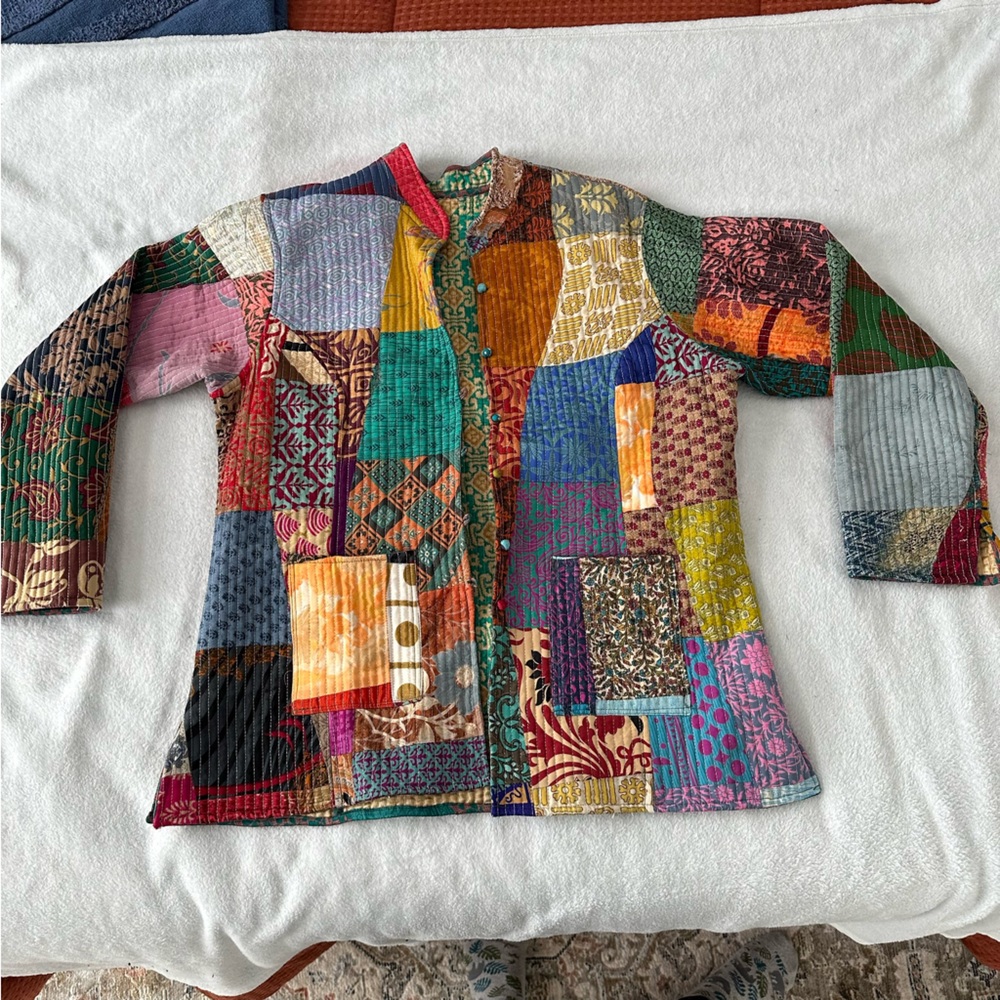 reversible patchwork jacket handmade in spain